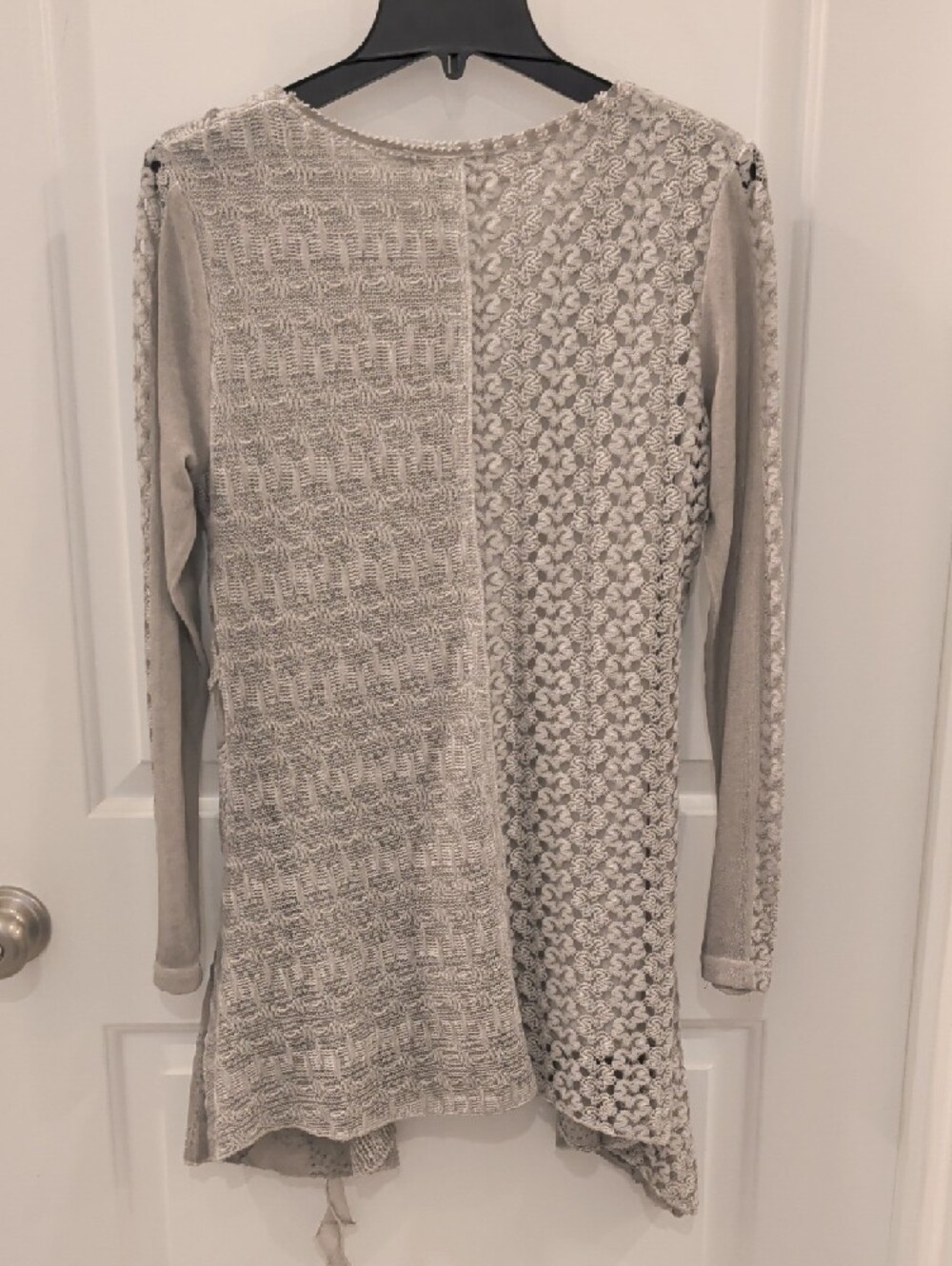 Feratelli patchwork longline lagenlook tunic blouse Light Gray - Picture 4 of 11